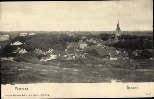 Ak Domburg Veere Zeeland Niederlande, Panorama
