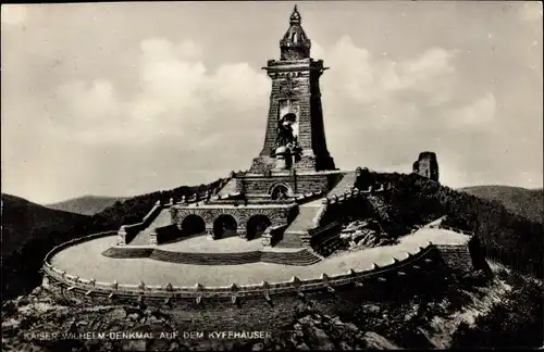 Ak Steinthaleben Kyffhäuserland in Thüringen, Kyffhäuser, Kaiser Wilhelm Denkmal
