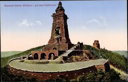 Ak Steinthaleben Kyffhäuserland in Thüringen, Kyffhäuser, Kaiser Wilhelm Denkmal