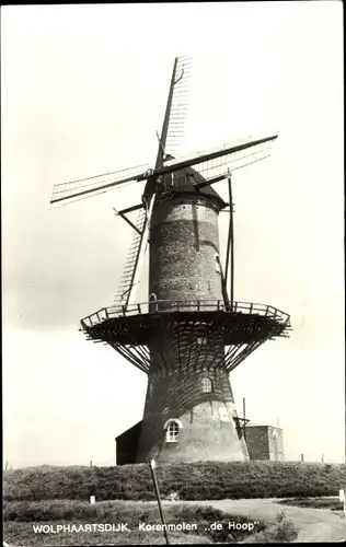 Ak Wolphaartsdijk Zeeland, Korenmolen de Hoop