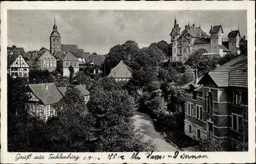 Ak Tecklenburg in Westfalen, Teilansicht, Hotel Burggraf