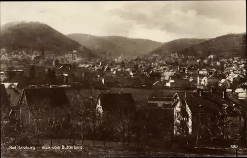 Ak Bad Harzburg am Harz, Blick vom Butterberg