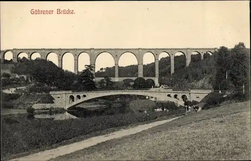 Ak Göhren Wechselburg in Sachsen, Göhrener Brücke, Viadukt