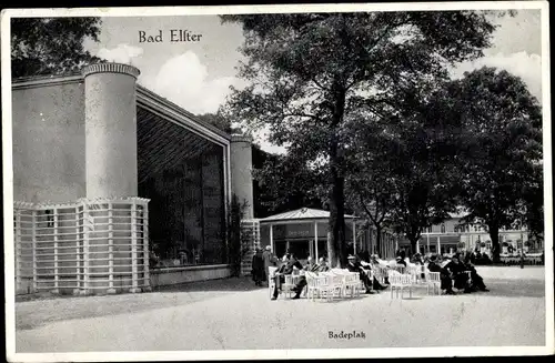 Ak Bad Elster im Vogtland, Badeplatz,  Carl Leger, Rundladen bei Musiktempel