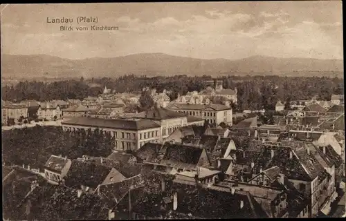 Ak Landau in der Pfalz, Blick vom Kirchturm