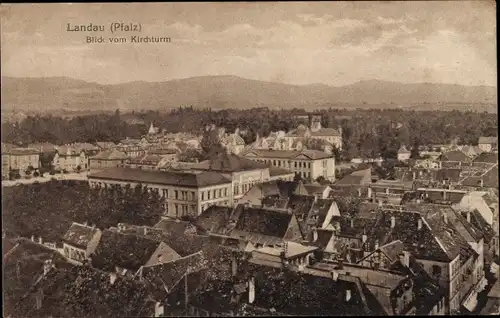 Ak Landau in der Pfalz, Blick vom Kirchturm