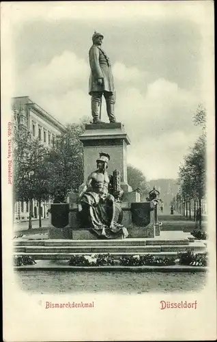 Ak Düsseldorf am Rhein, Bismarckdenkmal