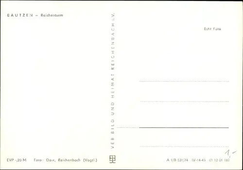 Ak Bautzen in der Oberlausitz, Reichenturm