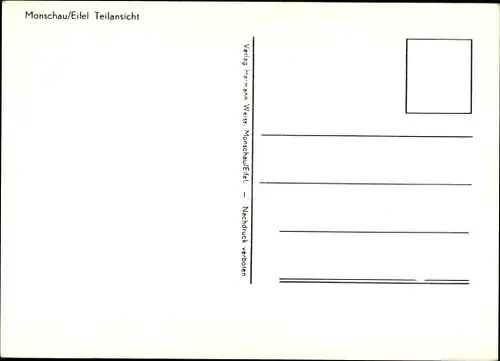 Ak Monschau Montjoie in der Eifel, Die Perle der Eifel, Teilansicht