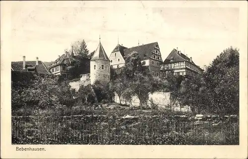 Ak Bebenhausen Tübingen am Neckar, Teilansicht, Turm