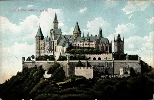 Ak Zimmern Bisingen im Zollernalbkreis, Burg Hohenzollern