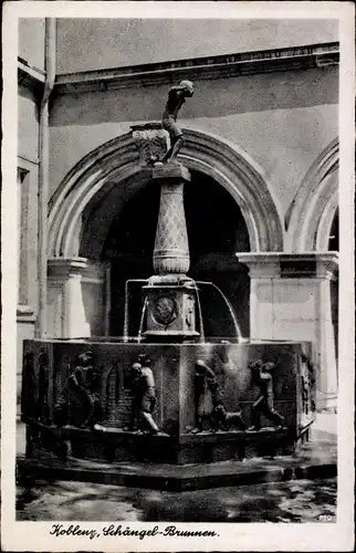 Ak Koblenz am Rhein, Schängel-Brunnen