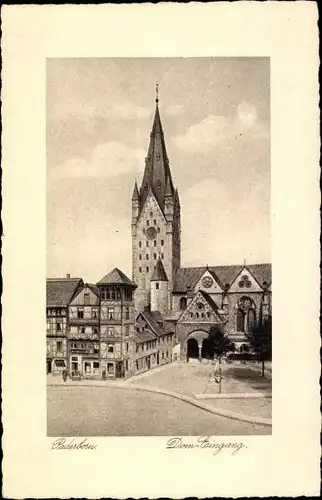 Ak Paderborn in Westfalen, Dom-Eingang