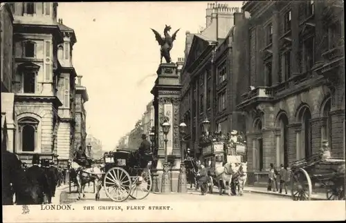 Ak London City England, The Griffin, Fleet Street