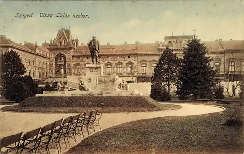 Ak Szeged Segedin Ungarn, Tisza Lajos szobor