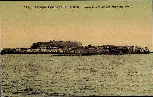 Ak Gorée Dakar Senegal, Blick zur Insel