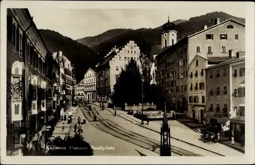 Ak Kufstein in Tirol, Unterer Stadtplatz