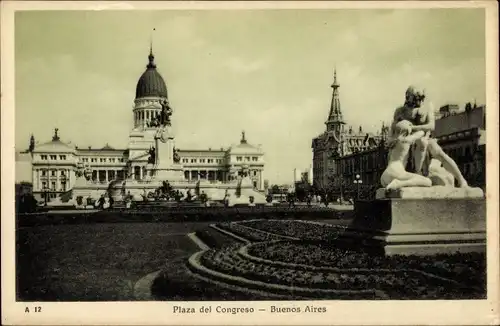 Ak Buenos Aires Argentinien, Plaza del Congreso
