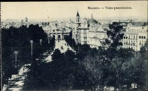 Ak Madrid Spanien, Vista panoramica