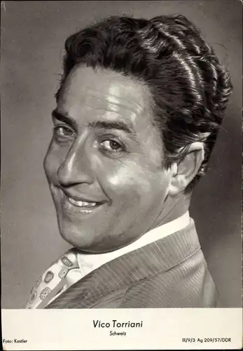 Ak Sänger Vico Torriani, Portrait