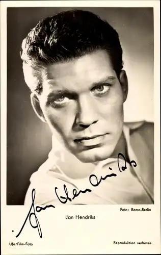 Ak Schauspieler Jan Hendriks, Portrait, Autogramm