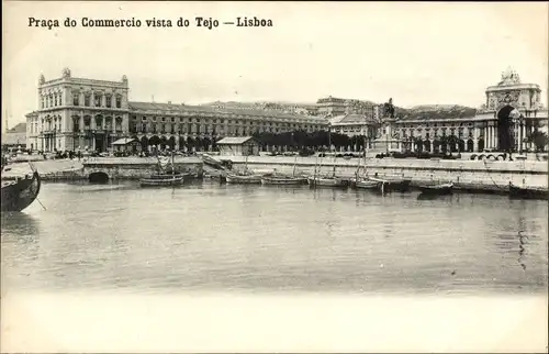 Ak Lisboa Lissabon Portugal, Praca do Commercio vista do Tejo