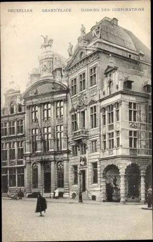 Ak Bruxelles Brüssel, Grand Place, Maisons des Corporations