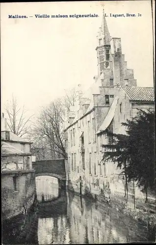 Ak Mechelen Mecheln Malines Flandern Antwerpen, Vieille maison seigneuriale