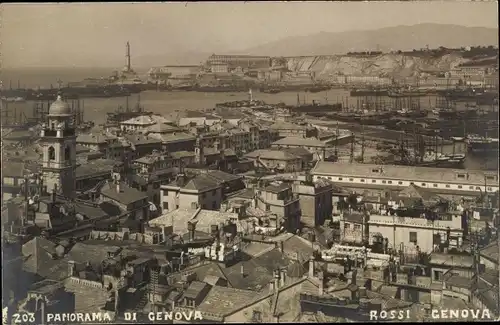 Ak Genova Genua Liguria, Rossi Genova, Panorama