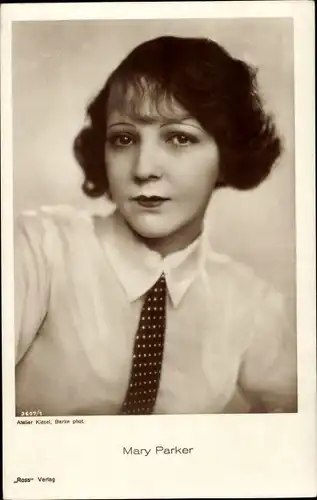 Ak Schauspielerin Mary Parker, Portrait