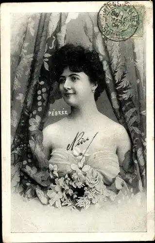 Ak Schauspielerin Pebrée, Portrait