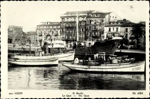 Ak Gijón Asturien Spanien, El Muelle