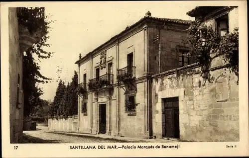 Ak Santillana del Mar Kantabrien, Palacio Marques de Benameji