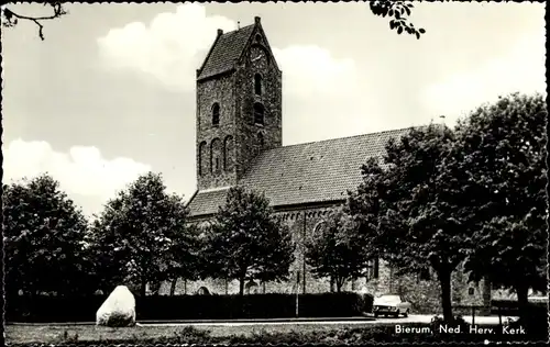 Ak Bierum Groningen, Ned. Herv. Kerk