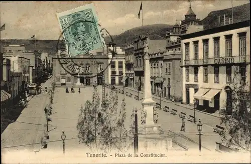 Ak Tenerife Teneriffa Kanarische Inseln Spanien, Plaza de la Constitucion