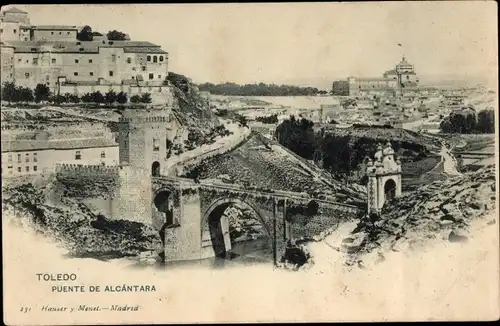 Ak Toledo Kastilien La Mancha Spanien, Puente de Alcantara