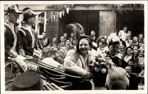 Ak Königin Juliana der Niederlande, Prinz Bernhard, bezoek de Jorde, Amsterdam 4. September 1948