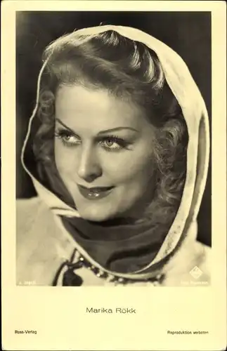 Ak Schauspielerin Marika Rökk, Portrait, Ross Verlag A 3084/1