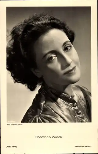 Ak Schauspielerin Dorothea Wieck, Portrait