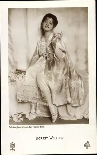 Ak Schauspielerin Dorrit Weixler, Portrait
