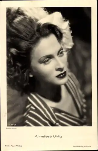 Ak Schauspielerin Anneliese Uhlig, Portrait, Film Foto Verlag