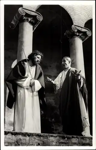 Ak Passiespelen Tegelen Venlo Limburg Niederlande, Passionsspiele, Pilatus, Aanschouwt de mens