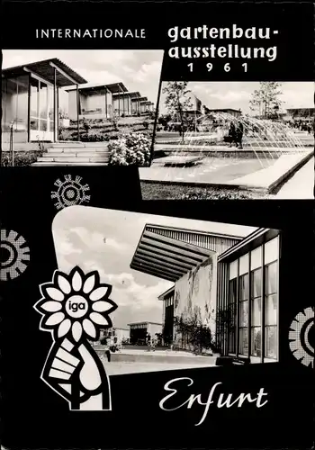 Ak Erfurt in Thüringen, Internationale Gartenausstellung 1961, Ansichten