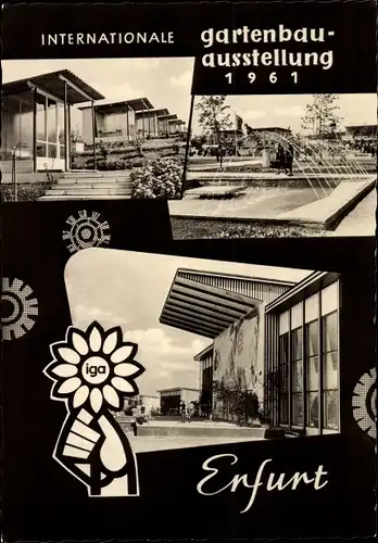 Ak Erfurt in Thüringen, Internationale Gartenausstellung 1961, Ansichten