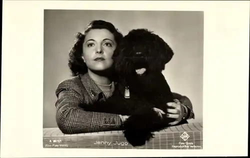 Ak Schauspielerin Jenny Jugo, Portrait mit Schnauzer