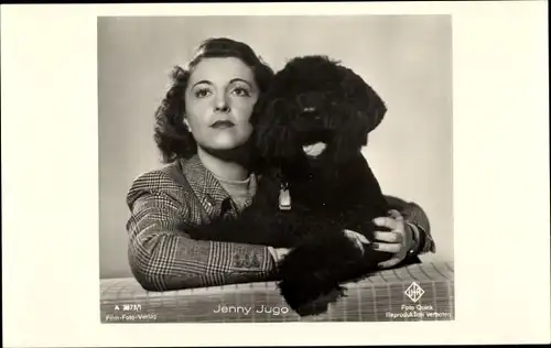 Ak Schauspielerin Jenny Jugo, Portrait mit Schnauzer