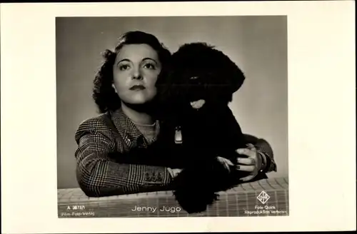 Ak Schauspielerin Jenny Jugo, Portrait mit Schnauzer