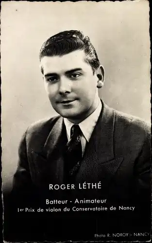 Ak Schlagzeuger Roger Léthé, Portrait