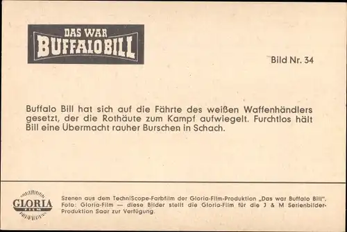 Ak Filmszene aus Das war Buffalo Bill, Fährte des weißen Waffenhändlers, Bild Nr. 34