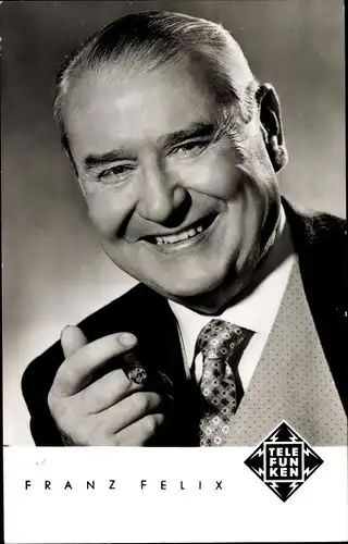 Ak Schauspieler und Sänger Franz Felix, Portrait mit Zigarre